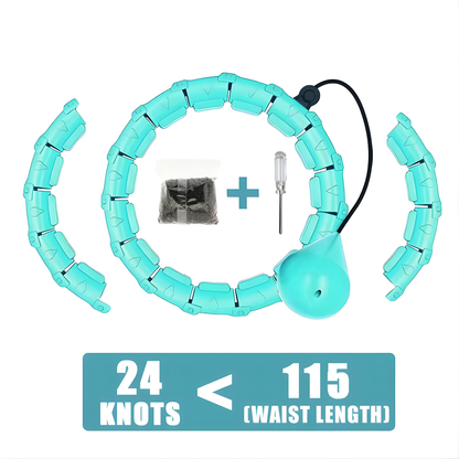 Weighted Fitness Hoop for Home Workout – Portable Smart Hula Hoop for Weight Loss & Slimming