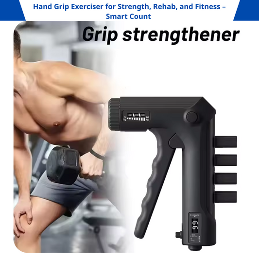 Flex Vibe® PowerGrip Pro – Adjustable Hand Grip Strengthener with Counter for Wrist & Forearm Training