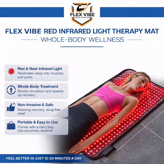 Flex Vibe Red Infrared Light Therapy Mat: Whole-Body Wellness